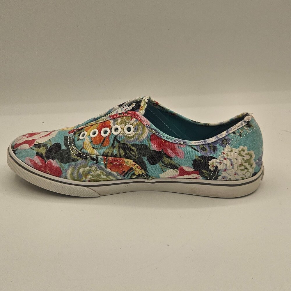 Vans Authentic Lo Pro Floral Smoked Pearl/True White Skateboarding Shoes